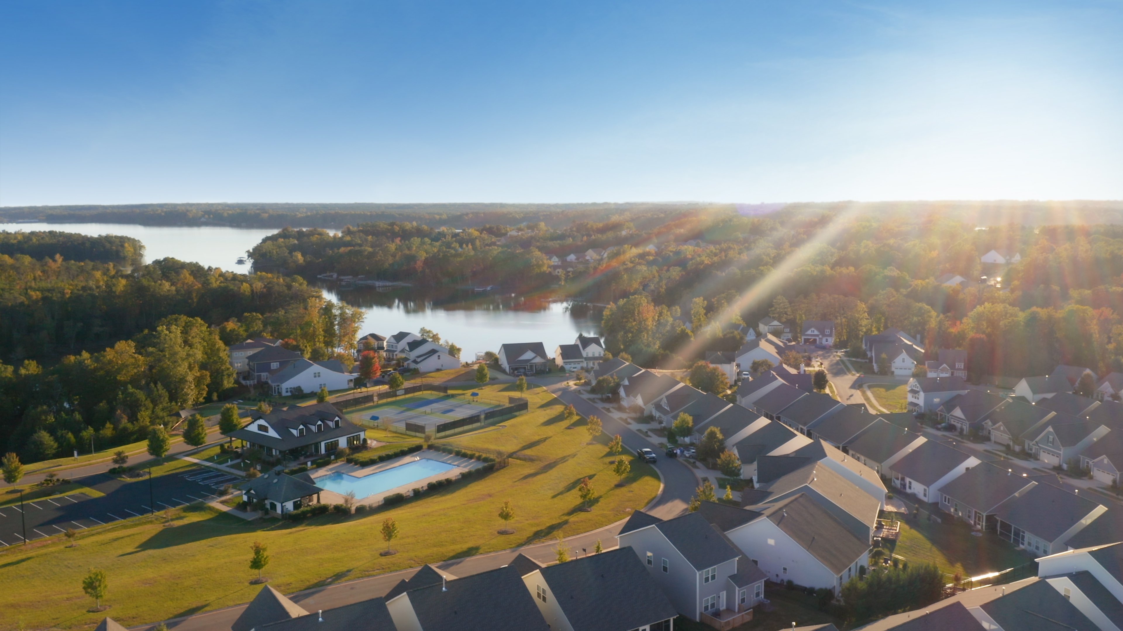 Aerial view of Edgewater community.